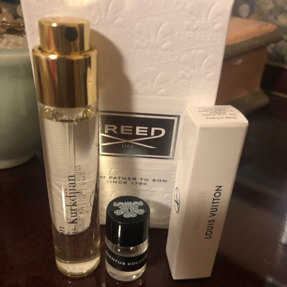 Baccarat Rouge 540 Ext. de Parfum .40 oz spray refill. * Bonus Creed/LV samples